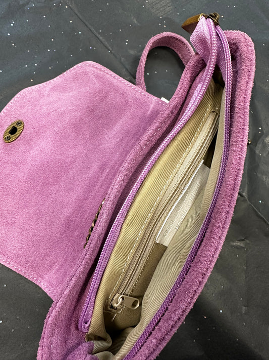 Sac ABBY en cuir mauve