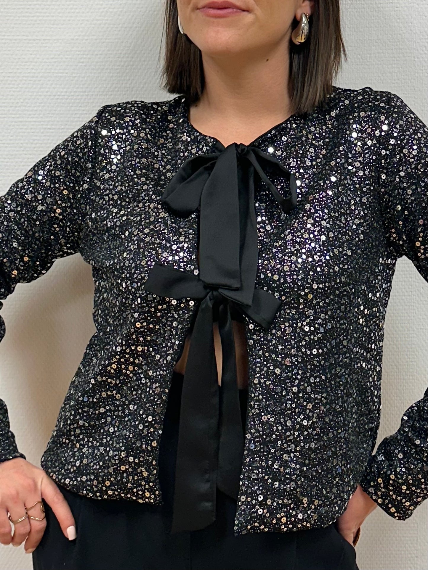 Top gilet SERENA à sequins